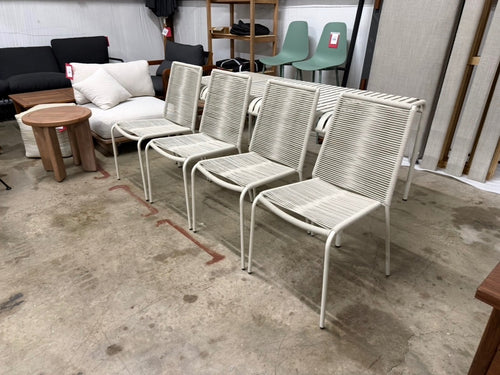 Set of 4 Zina Outdoor Stackable Dining Chairs - Taupe
