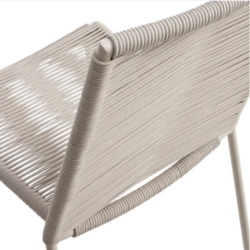 Set of 4 Zina Outdoor Stackable Dining Chairs - Taupe