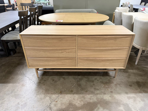 Lenia 6-Drawer Double Dresser - White Oak