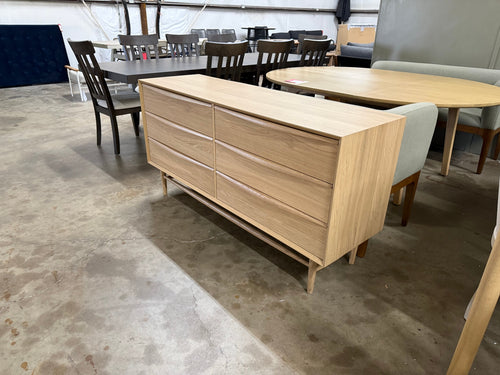 Lenia 6-Drawer Double Dresser - White Oak