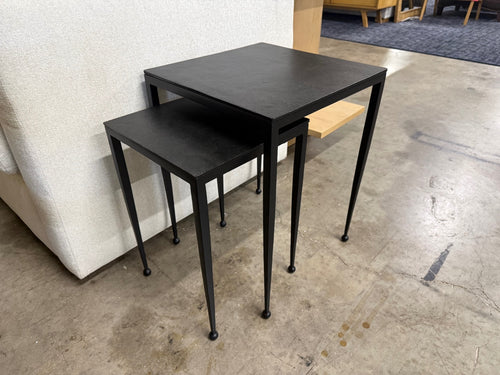 Four Hands Dalston Nesting End Tables - Raw Black