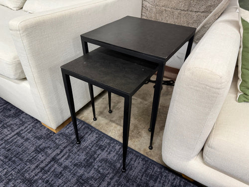 Four Hands Dalston Nesting End Tables - Raw Black