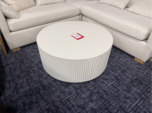 Nordens 35.5" Concrete Coffee Table - Soft White