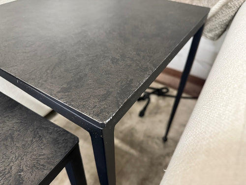 Four Hands Dalston Nesting End Tables - Raw Black