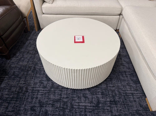 Nordens 35.5" Concrete Coffee Table - Soft White