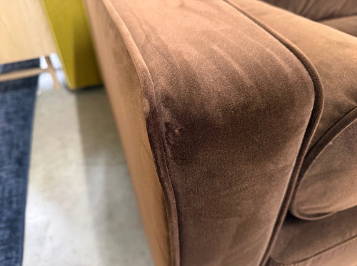 Sven 72" Tufted Velvet Loveseat - Plush Pacific Brown, Performance Velvet