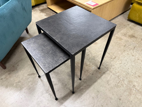 Four Hands Dalston Nesting End Tables - Raw Black