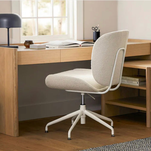 Rya Office Chair - Ivory Wool Bouclé