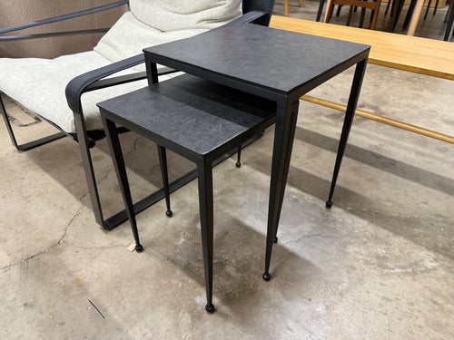 Four Hands Dalston Nesting End Tables - Raw Black