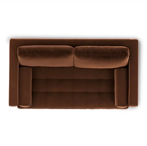 Sven 72" Tufted Velvet Loveseat - Plush Pacific Brown, Performance Velvet