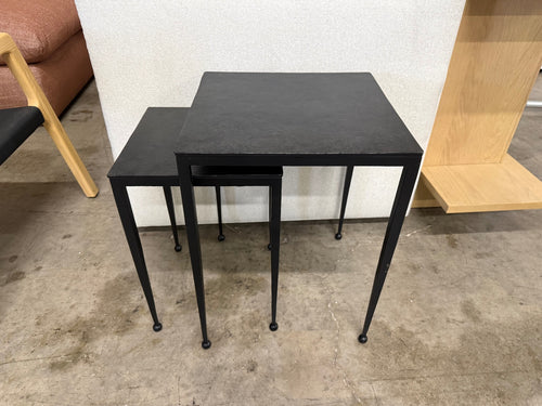 Four Hands Dalston Nesting End Tables - Raw Black
