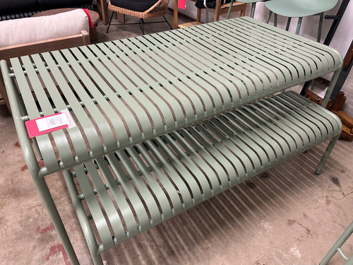 Sarek 67" Outdoor Dining Table And Bench Set - Khaki Green