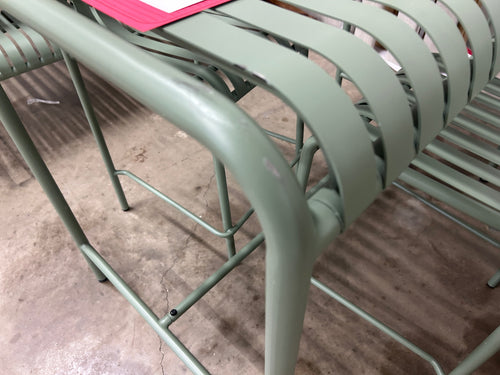 Sarek 51" Outdoor Bar Table And Counter Stool Set - Khaki Green