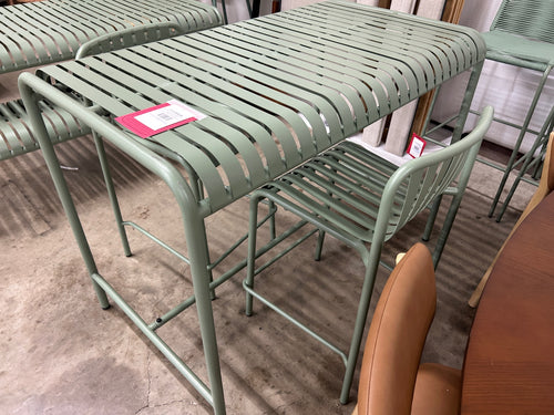 Sarek 51" Outdoor Bar Table And Counter Stool Set - Khaki Green