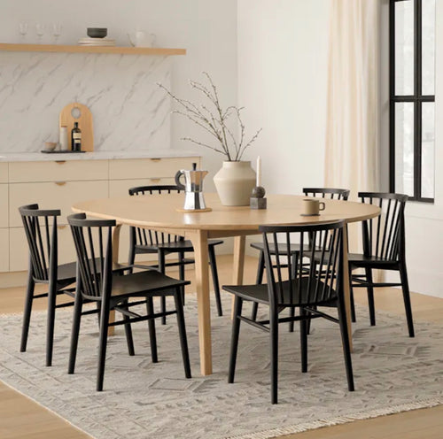 CLEARANCE Plumas 55" - 74.75" Extendable Dining Table - White Oak