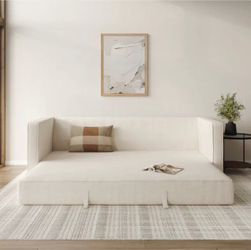 Sven 88" Tufted Sofa Bed - Biscuit Cream