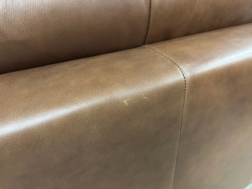 Sven 88" Tufted Leather Sofa - Taos Brown