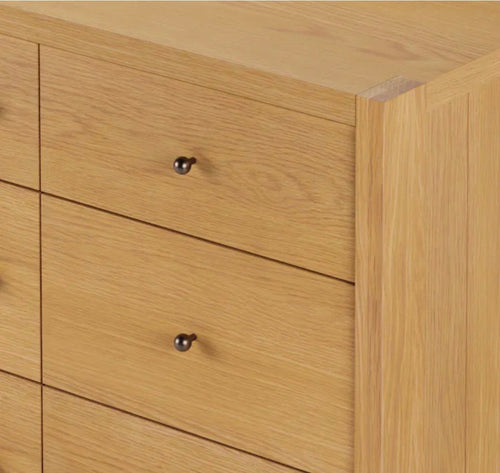 Cassie 9-Drawer Triple Dresser - Natural Oak