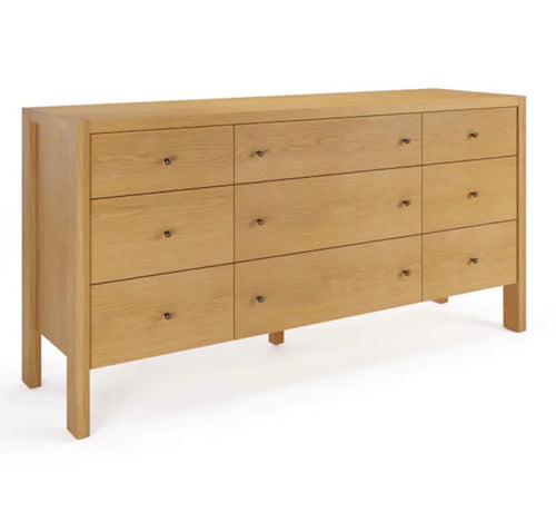 Cassie 9-Drawer Triple Dresser - Natural Oak