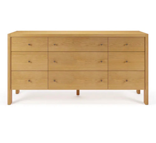 Cassie 9-Drawer Triple Dresser - Natural Oak