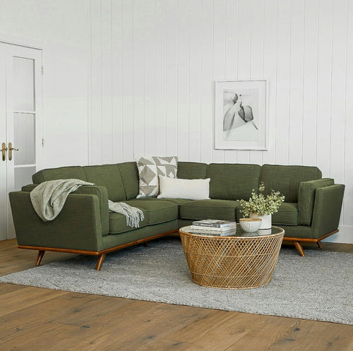 Timber 93" Corner Sectional - Olio Green