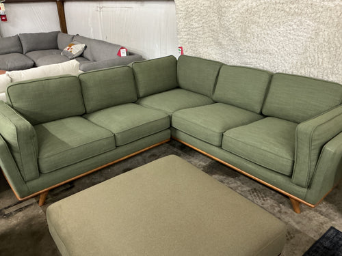 Timber 93" Corner Sectional - Olio Green