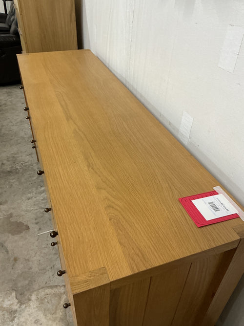 Cassie 9-Drawer Triple Dresser - Natural Oak