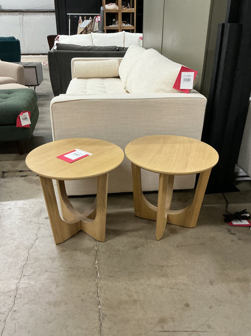 Pair of Tovi Side Tables - White Oak
