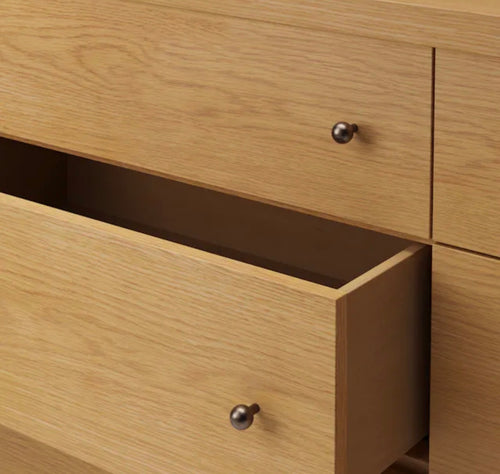 Cassie 9-Drawer Triple Dresser - Natural Oak
