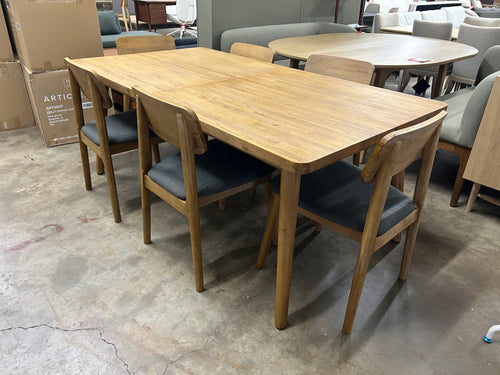 Castlery Seb Extendable Dining Table and (6) Chairs