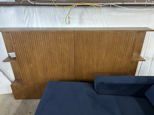 Kouva Queen Storage Headboard - Smoked Oak