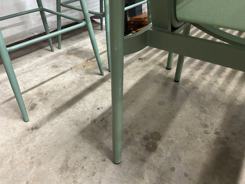 Pair of Tola Outdoor Stackable Textilene Dining Armchairs - Khaki Green