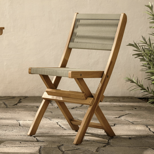 Set of 4 Elanora Outdoor Folding Dining Chairs - Light Acacia