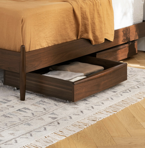 Lenia Underbed Storage Drawer Set - Walnut