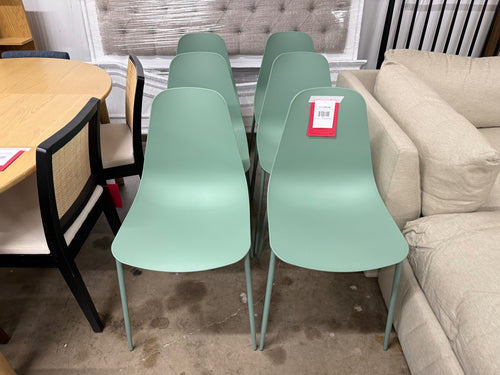 Set of 6 Svelti Dining Chairs - Aloe Green
