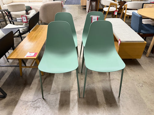 Set of 4 Svelti Dining Chairs - Aloe Green