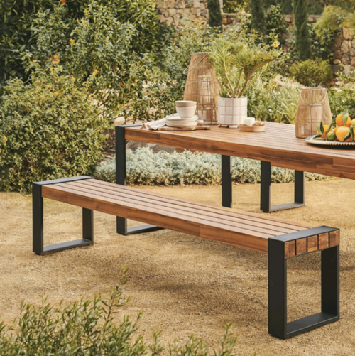 Lubek 84.5" Outdoor Bench - Tuscan Brown