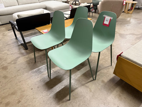 Set of 4 Svelti Dining Chairs - Aloe Green