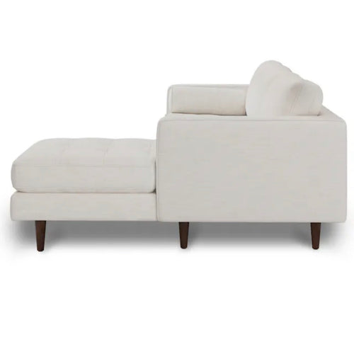 Sven 100" Tufted Right Sectional - Biscuit Cream