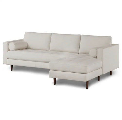 Sven 100" Tufted Right Sectional - Biscuit Cream