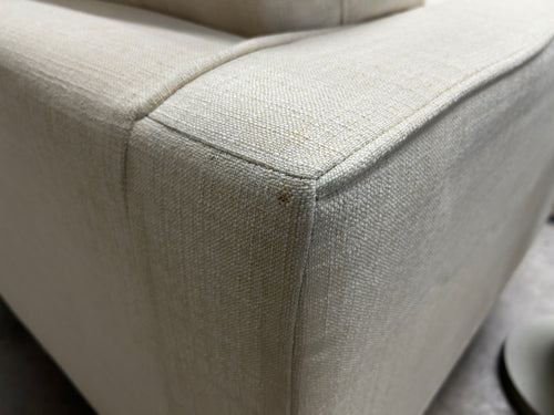 Sven 100" Tufted Right Sectional - Biscuit Cream