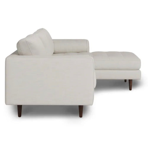 Sven 100" Tufted Right Sectional - Biscuit Cream