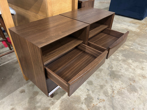 Pair of Lenia 2-Drawer Nightstands - Walnut