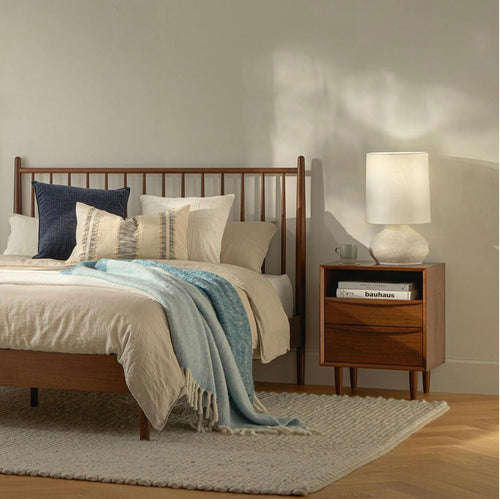 Pair of Lenia 2-Drawer Nightstands - Walnut