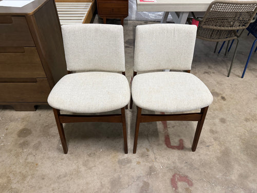 Pair of Nosh Dining Chairs - Walnut And Chalk Gray