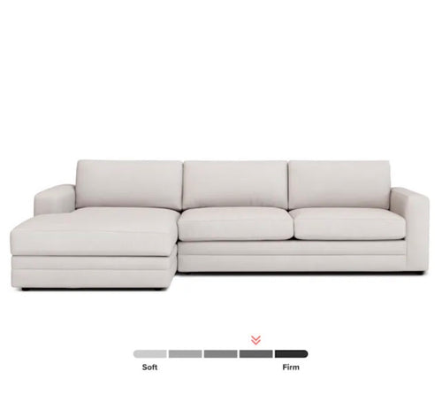 CLEARANCE Riley 118" Left Storage Sleeper Sectional and Ottoman Set - Napa White