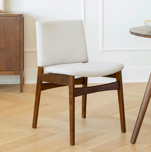 Pair of Nosh Dining Chairs - Walnut And Chalk Gray