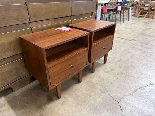 Pair of Cooper 1-Drawer Nightstands - Walnut