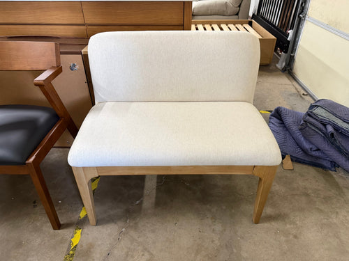 Rosin 34" Armless Banquette - Natural Oak And Sand Ivory