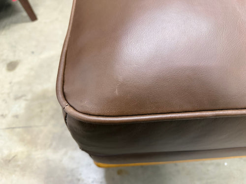 Timber 31" Leather Ottoman - Charme Chocolat